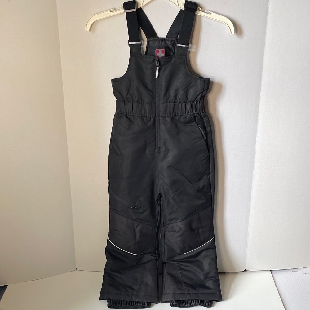 Swiss Tech Kids  Size 4-5 XS  Black Snow Bib Overalls